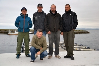 Účastníci zájazdu: zľava Andy, Ľubo, Martin, Rišo. Dole je Jaro, alias Preceda.